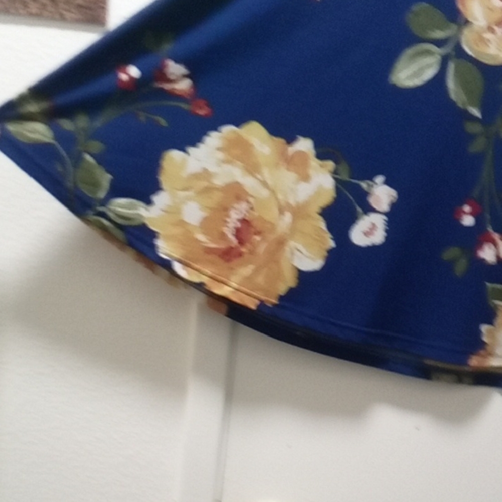 Printed Pocket Sleeveless Tunic (Blue) - Picture 5 of 8